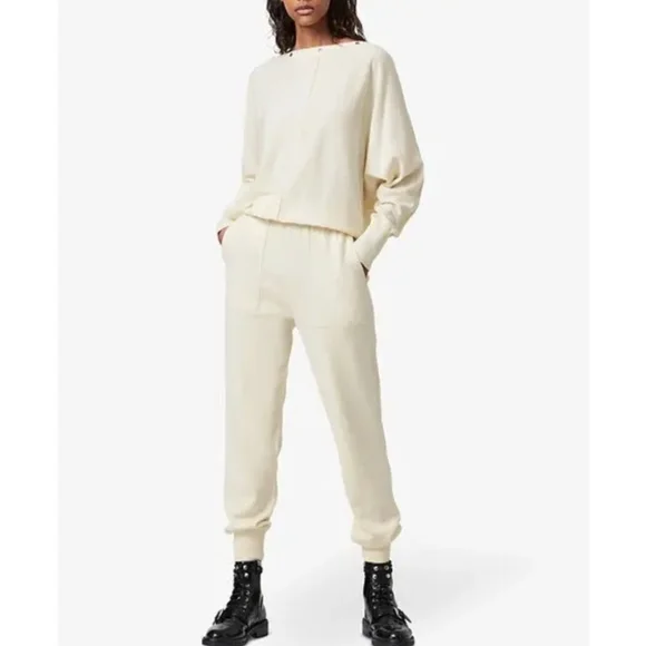 ALLSAINTS | Eli Bataeu Sweater In Cream - Picture 3 of 6